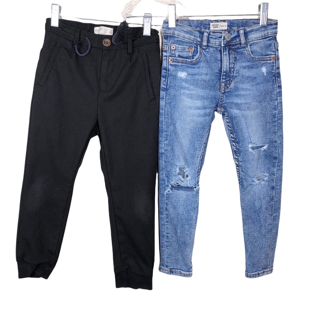 Zara Boy’s Lot of 2 Jeans and Trouser Jogger Pants Size 6